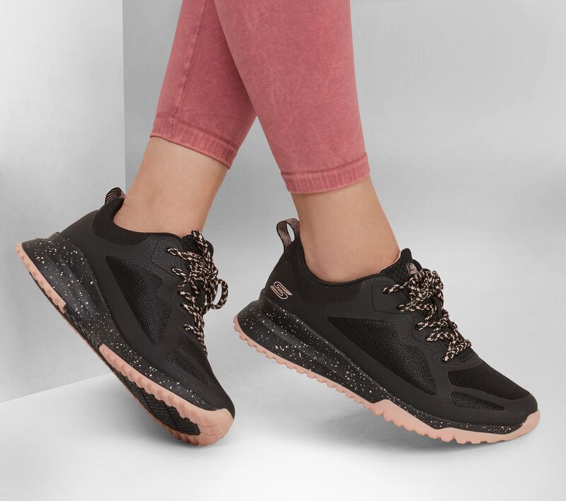 Dámské Sportovní Tenisky Skechers BOBS Sportovní Squad 3 - Star Flight Černé | CZ.117186BLK