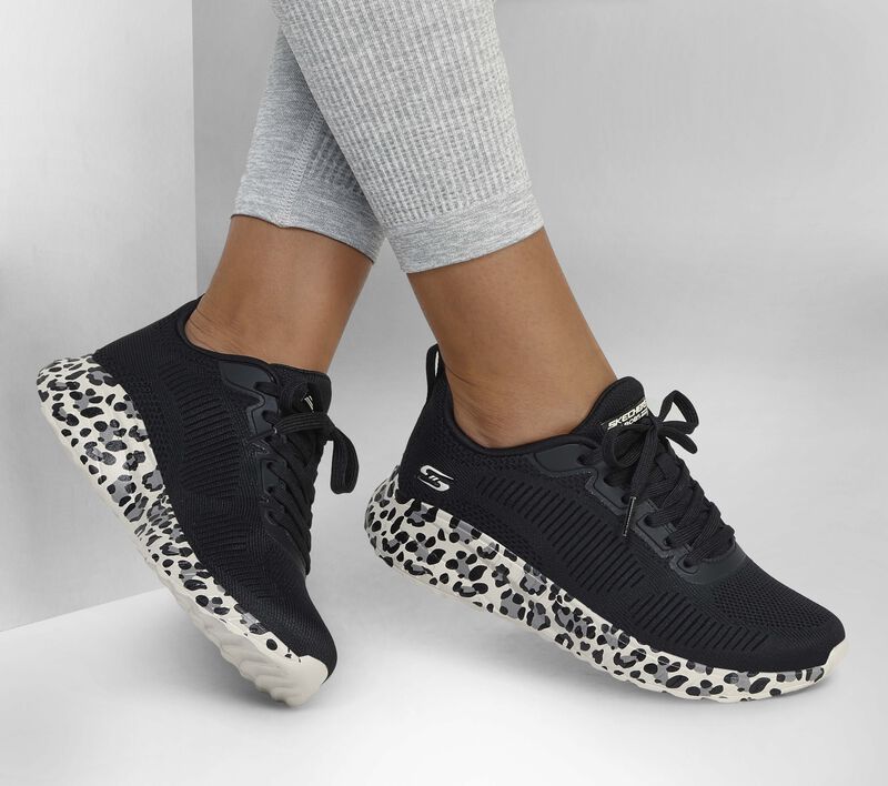 Dámské Sportovní Tenisky Skechers BOBS Squad Chaos - Spotted Crush Černé | CZ.117218BLK