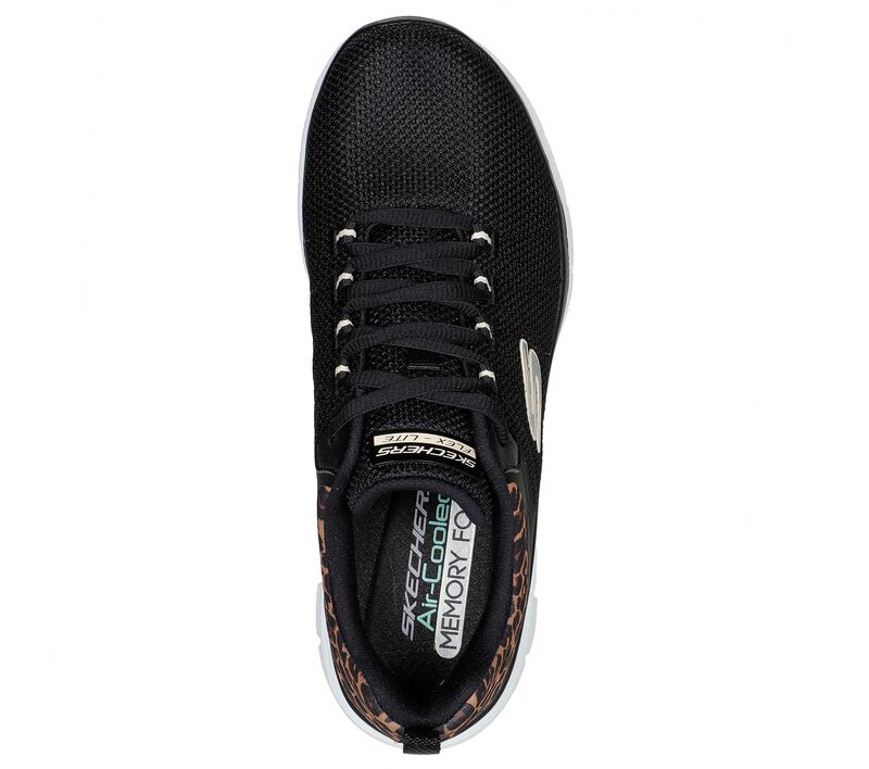 Dámské Sportovní Tenisky Skechers Flex Advantage 4.0 - Wild Ballad Černé Leopard | CZ.149582BKLD