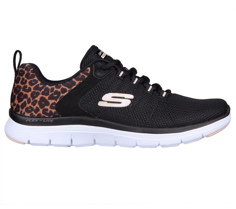 Dámské Sportovní Tenisky Skechers Flex Advantage 4.0 - Wild Ballad Černé Leopard | CZ.149582BKLD