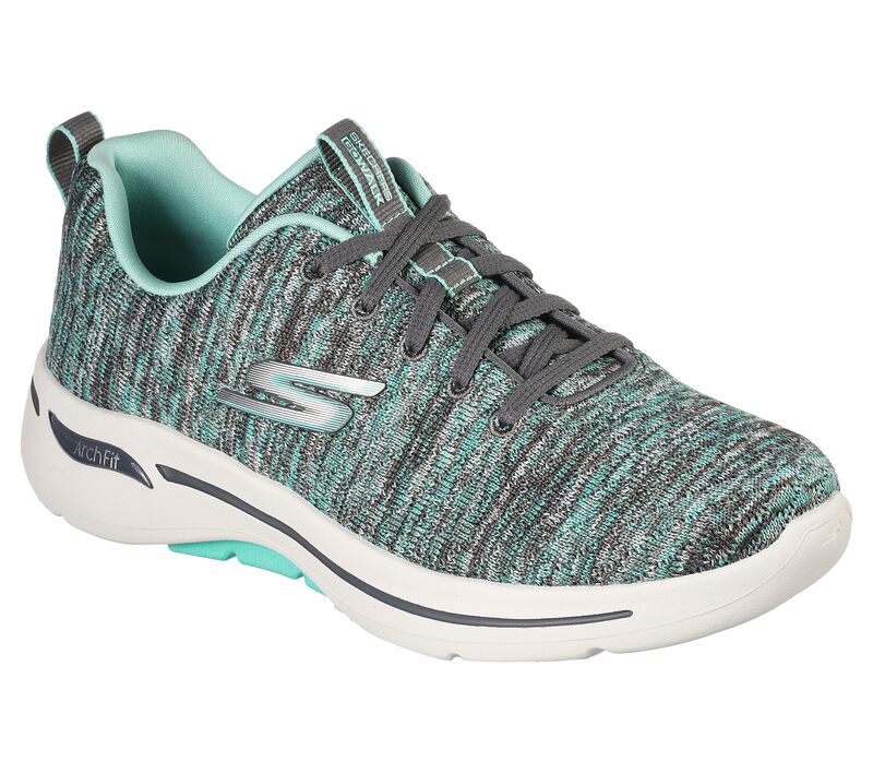 Dámské Sportovní Tenisky Skechers GO WALK Arch Fit - Glee Šedé Tyrkysové | CZ.124410CCTQ