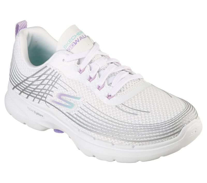 Dámské Sportovní Tenisky Skechers GO WALK 6 - Stunning Glow Bílé Viacfarebný | CZ.124554WMLT