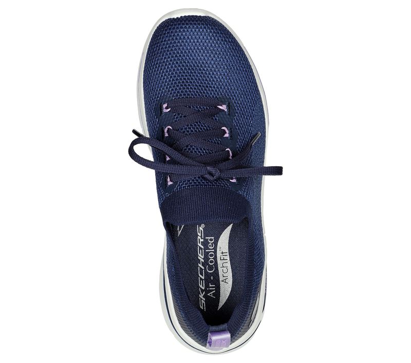 Dámské Sportovní Tenisky Skechers GO WALK Arch Fit - Clancy Tmavě Blankyt Levandule | CZ.124863NVLV