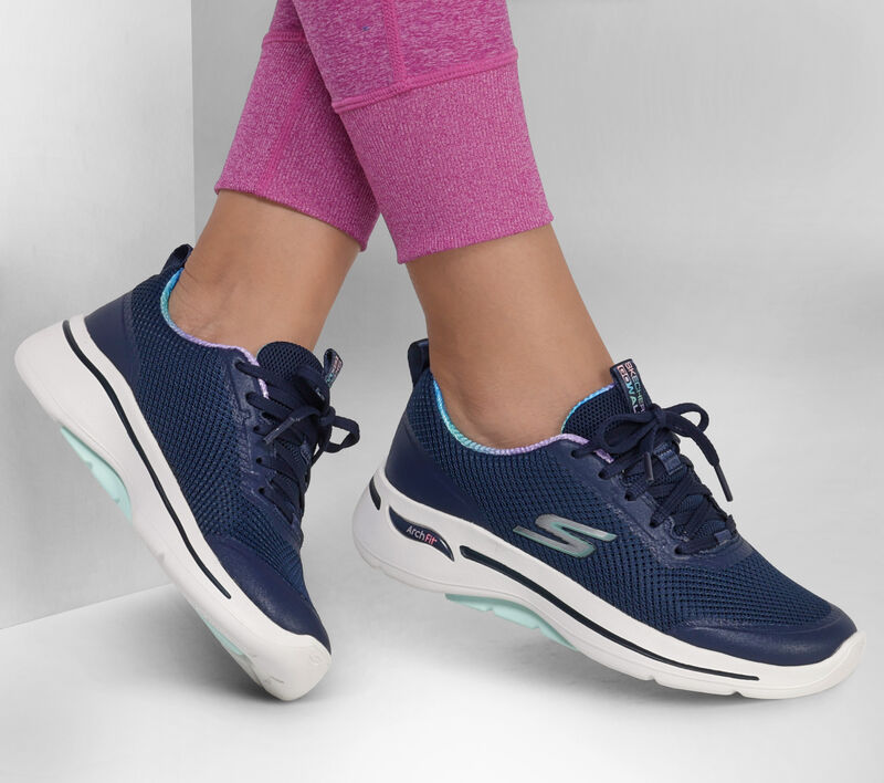 Dámské Sportovní Tenisky Skechers GO WALK Arch Fit - Fun Voyage Tmavě Blankyt Tyrkysové | CZ.124868NVTQ