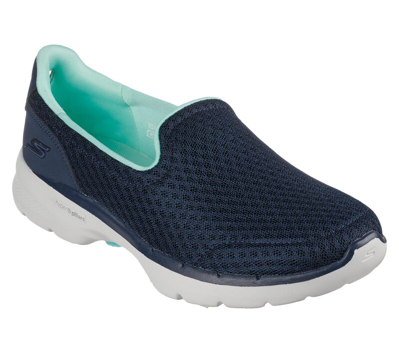 Dámské Sportovní Tenisky Skechers GOwalk 6 - Big Splash Tmavě Blankyt Tyrkysové | CZ.124508NVTQ