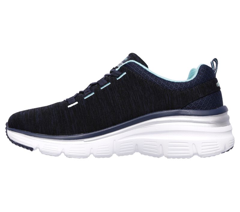 Dámské Sportovní Tenisky Skechers Módní Fit - Up A Level Tmavě Blankyt Tyrkysové | CZ.12716NVTQ