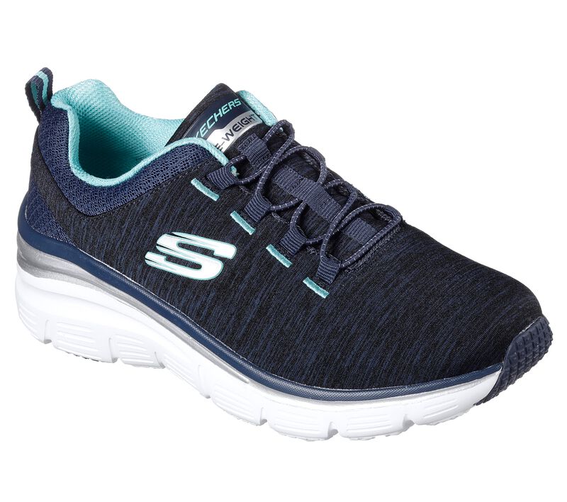 Dámské Sportovní Tenisky Skechers Módní Fit - Up A Level Tmavě Blankyt Tyrkysové | CZ.12716NVTQ