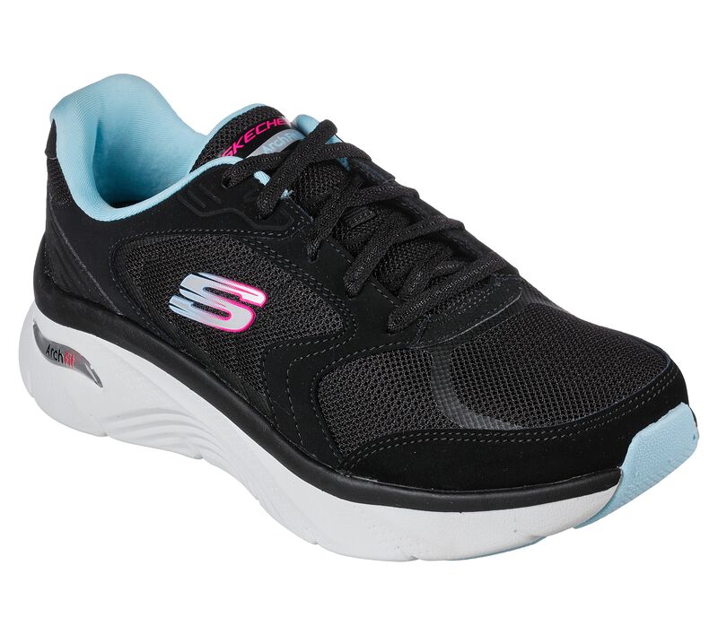 Dámské Sportovní Tenisky Skechers Relaxed Fit: Arch Fit D\'Lux Černé Blankyt | CZ.149686BKBL