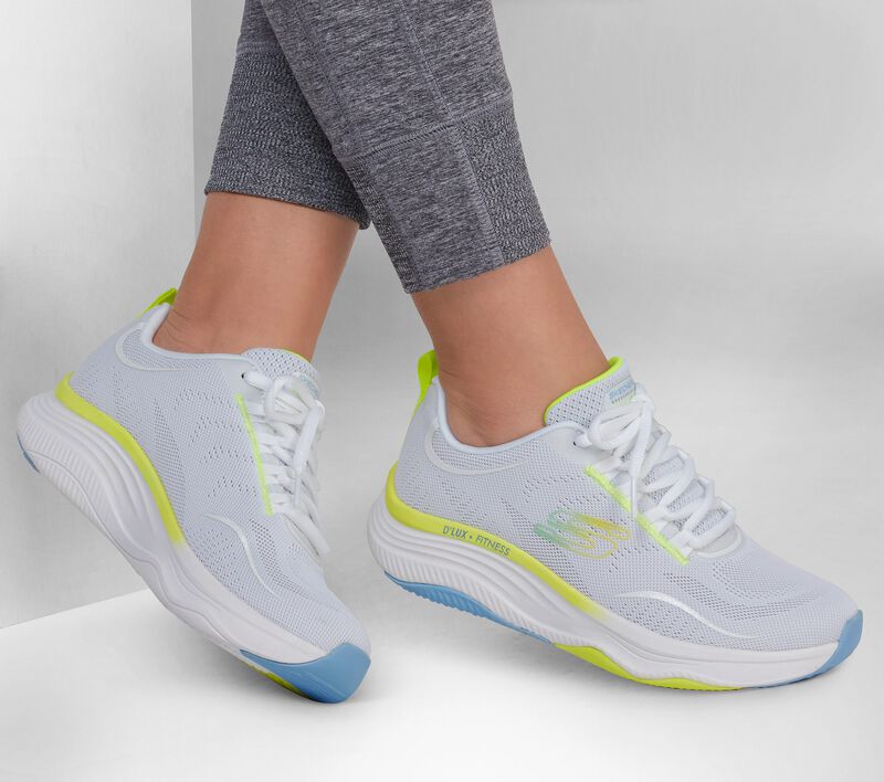 Dámské Sportovní Tenisky Skechers Relaxed Fit: D'Lux Fitness Bílé Viacfarebný | CZ.149833WMLT