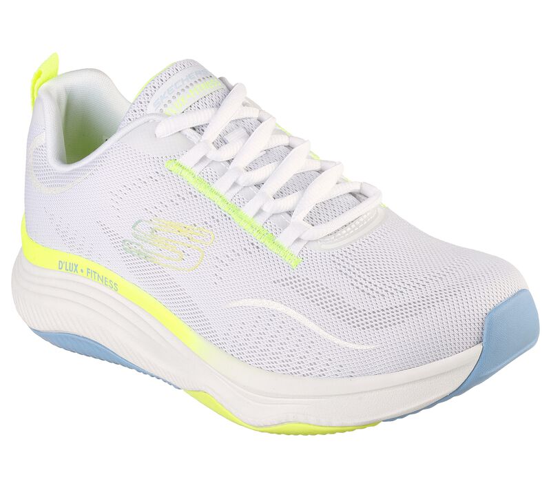 Dámské Sportovní Tenisky Skechers Relaxed Fit: D\'Lux Fitness Bílé Viacfarebný | CZ.149833WMLT