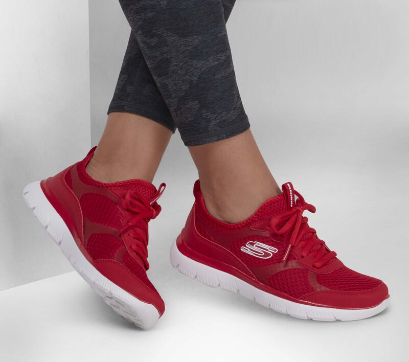 Dámské Sportovní Tenisky Skechers Summits - Free Classics Červené | CZ.149535RED