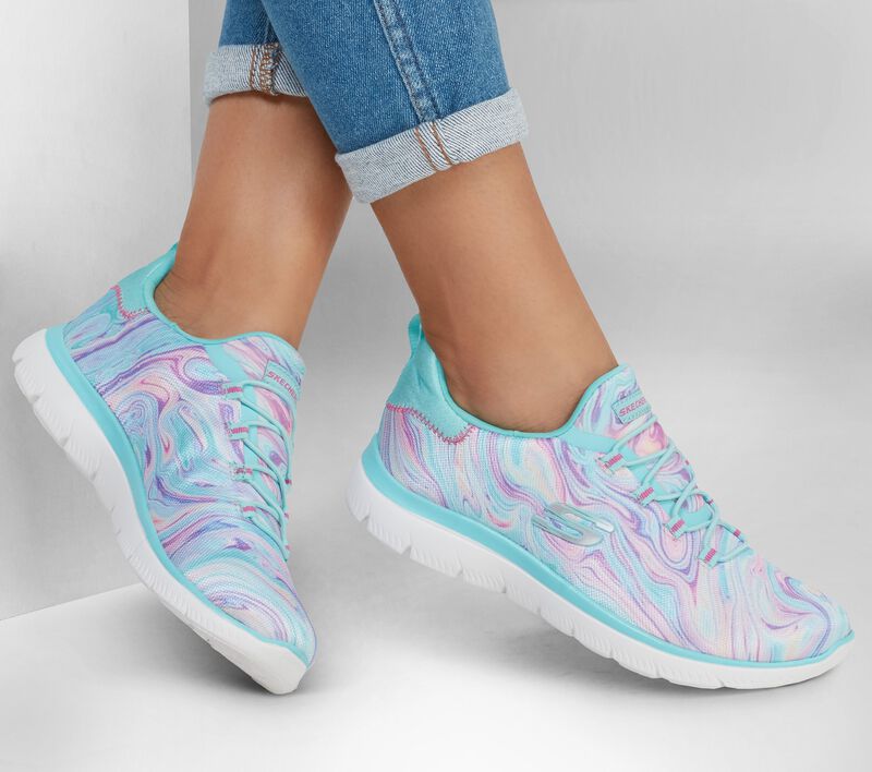 Dámské Sportovní Tenisky Skechers Summits - Brilliant Dreamer Světle Blankyt Viacfarebný | CZ.149930LBMT