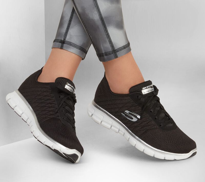 Dámské Sportovní Tenisky Skechers Synergy - Step It Up Černé Bílé | CZ.149278BKW