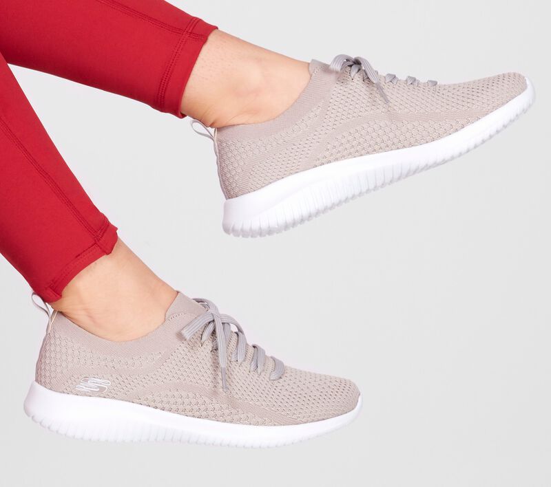 Dámské Sportovní Tenisky Skechers Ultra Flex - Statements Šedé Hnědé | CZ.12841TPE