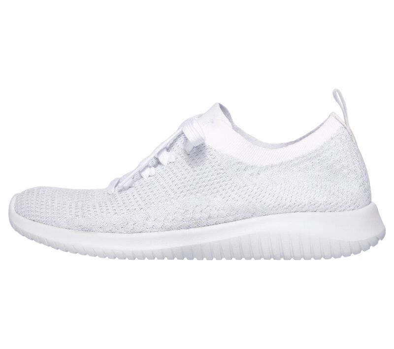 Dámské Sportovní Tenisky Skechers Ultra Flex - Salutations Bílé Stříbrné | CZ.12843WSL