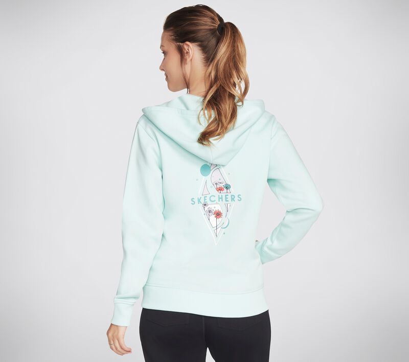 Dámské Topy Skechers Apparel Deco Diamond Full zip Hoodie Světle Tyrkysové | CZ.WJA266AQUA