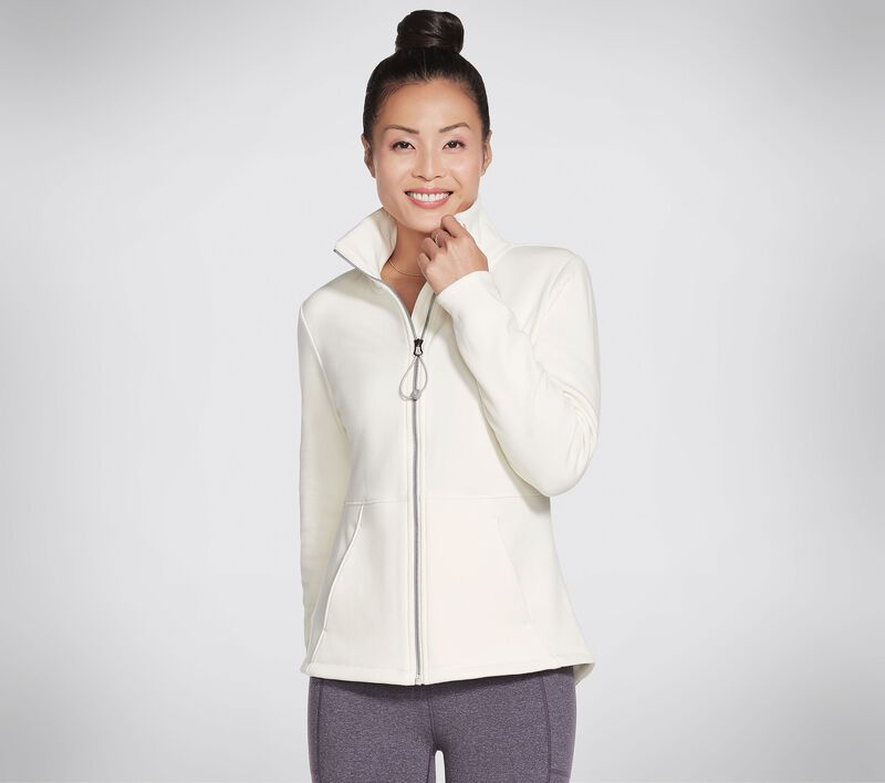 Dámské Topy Skechers Apparel GO SNUGGLE Jacket Bílé | CZ.W3JA235OFWT