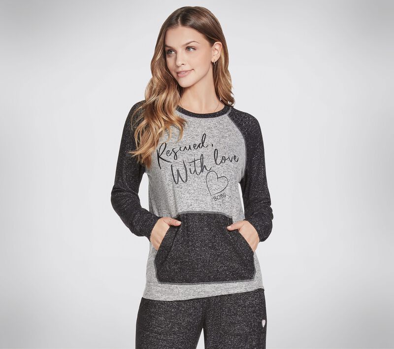 Dámské Topy Skechers BOBS Apparel With Love Cozy Pullover Šedé | CZ.BW3LT86GRY