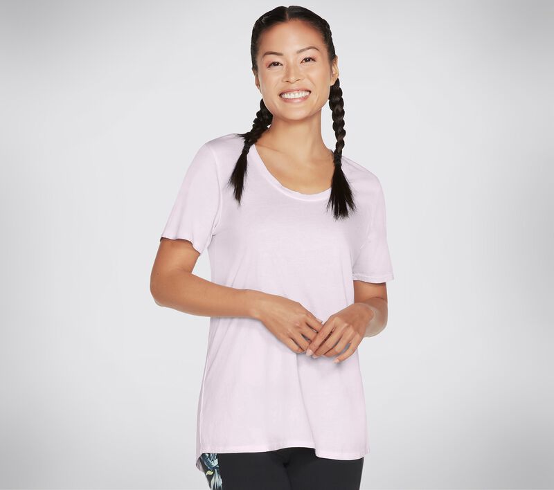 Dámské Topy Skechers Diamond Washha Scoop Neck Tunic Tee Fialové Levandule | CZ.W1TS330PRLV