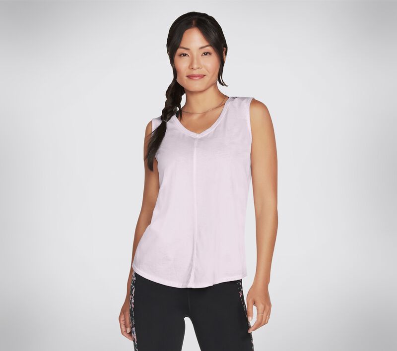 Dámské Topy Skechers Diamond Washha V-neck Tank Fialové Levandule | CZ.W1TT128PRLV