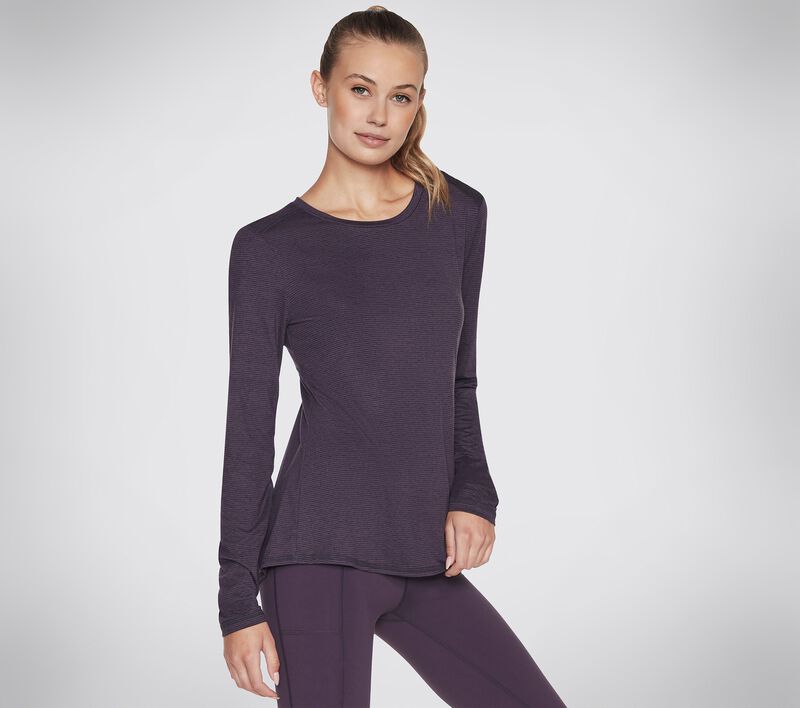 Dámské Topy Skechers GODRI STRIDE Long Sleeve Tmavě Fialové | CZ.WLT191CZ.R