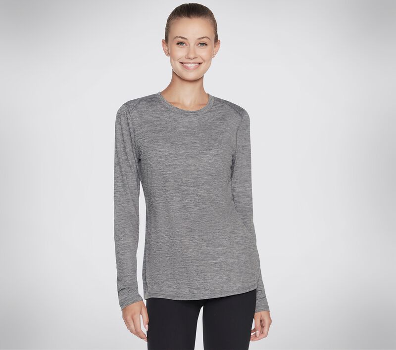 Dámské Topy Skechers GODRI SWIFT Long Sleeve Šedé | CZ.WLT194CHAR