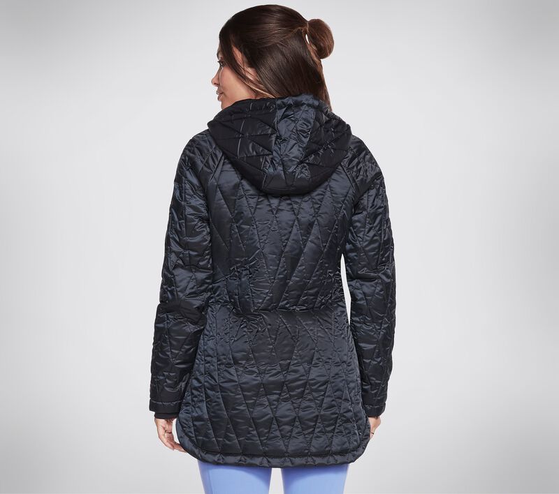 Dámské Topy Skechers GOWALK Diamond Quilt Jacket Černé | CZ.WJA278BLK