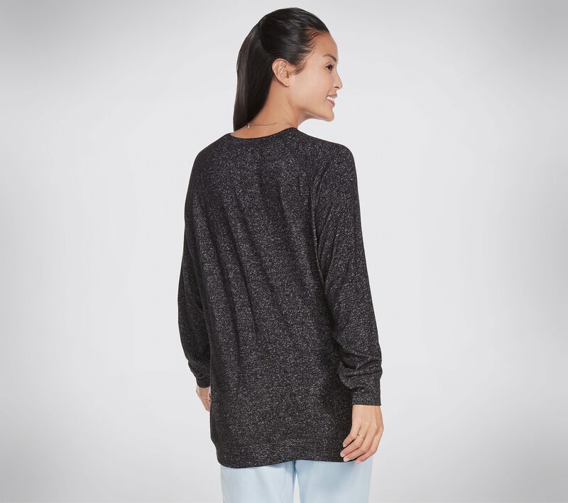 Dámské Topy Skechers Love Is Oversized Cozy Pullover Shirt Černé Šedé | CZ.BW3LT84BKCC