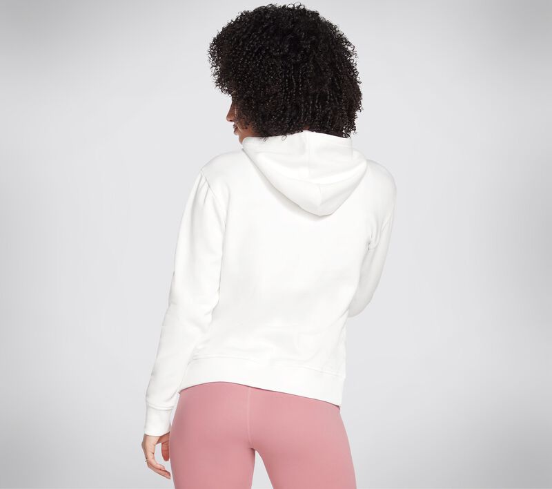 Dámské Topy Skechers SKECH-SWEATS Magnolia Dreams Pullover Hoodie Bílé Stříbrné | CZ.WHD72WSL