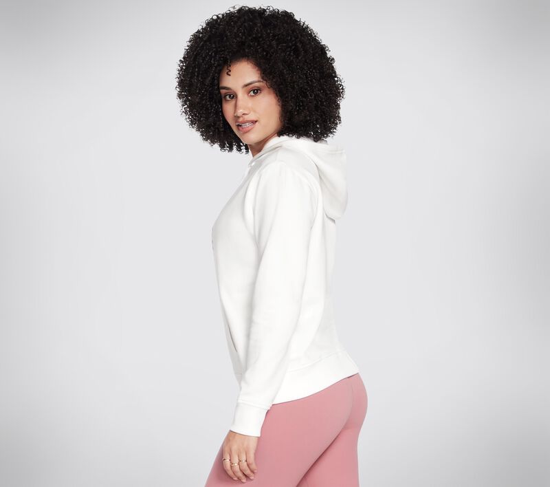 Dámské Topy Skechers SKECH-SWEATS Magnolia Dreams Pullover Hoodie Bílé Stříbrné | CZ.WHD72WSL