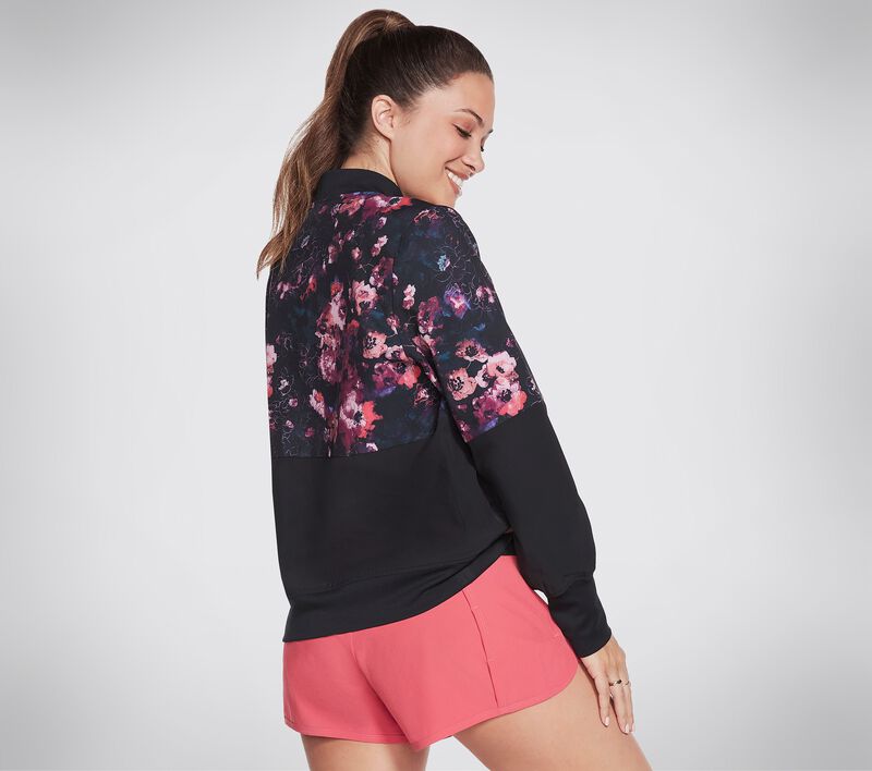 Dámské Topy Skechers Skechweave Linear Floral Reversible Bomber Viacfarebný | CZ.WJA296MULT