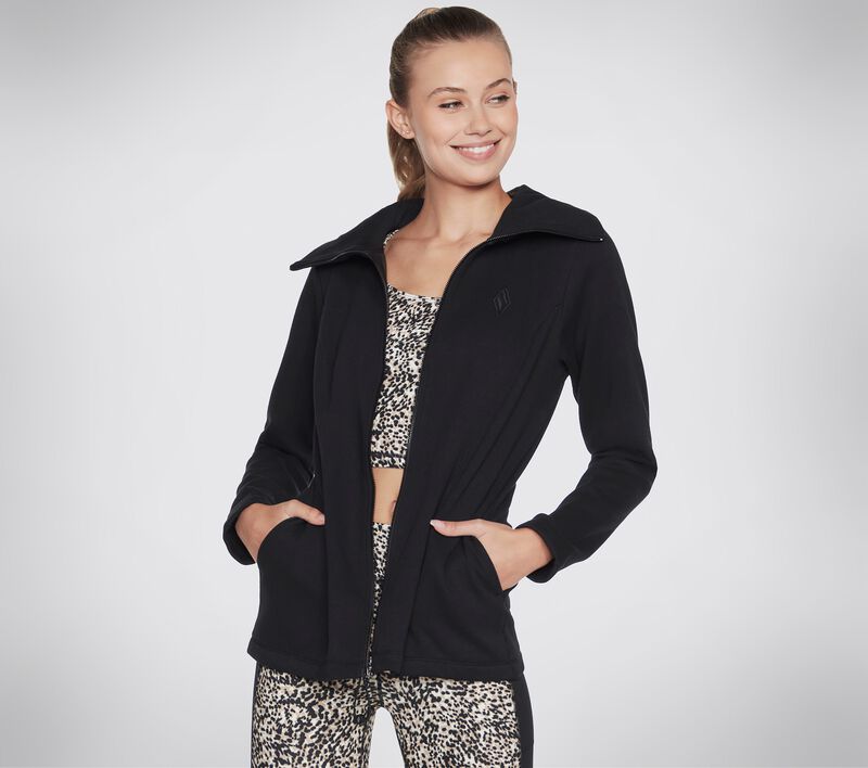 Dámské Topy Skechers Snuggle Jacket Černé | CZ.WJA283BLK