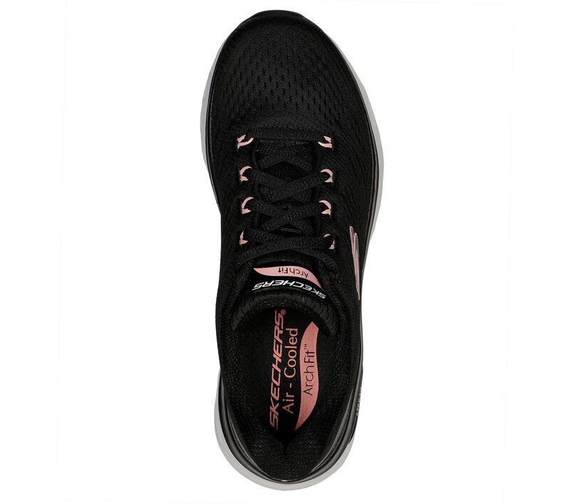 Dámské Šněrovací Boty Skechers Arch Fit Glide-Step - Glory Černé Růžové | CZ.149873BKPK