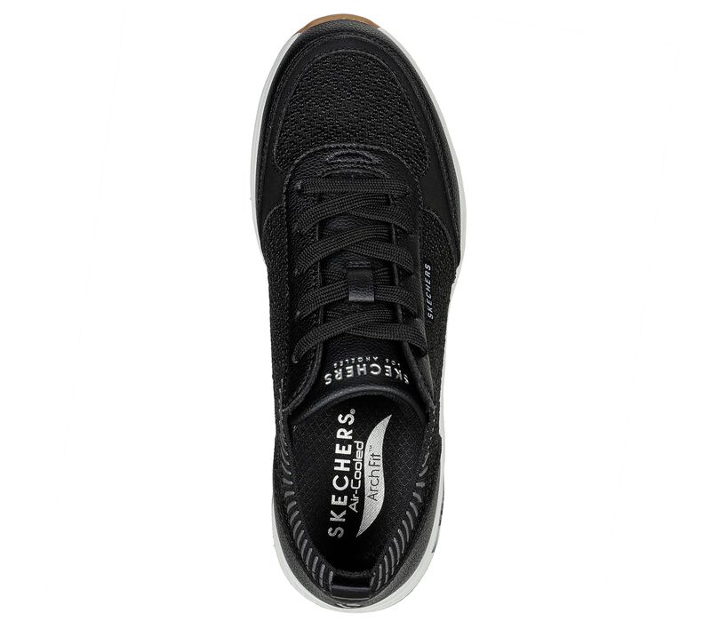 Dámské Šněrovací Boty Skechers Arch Fit: S-Miles - Walk On Černé | CZ.155565BLK