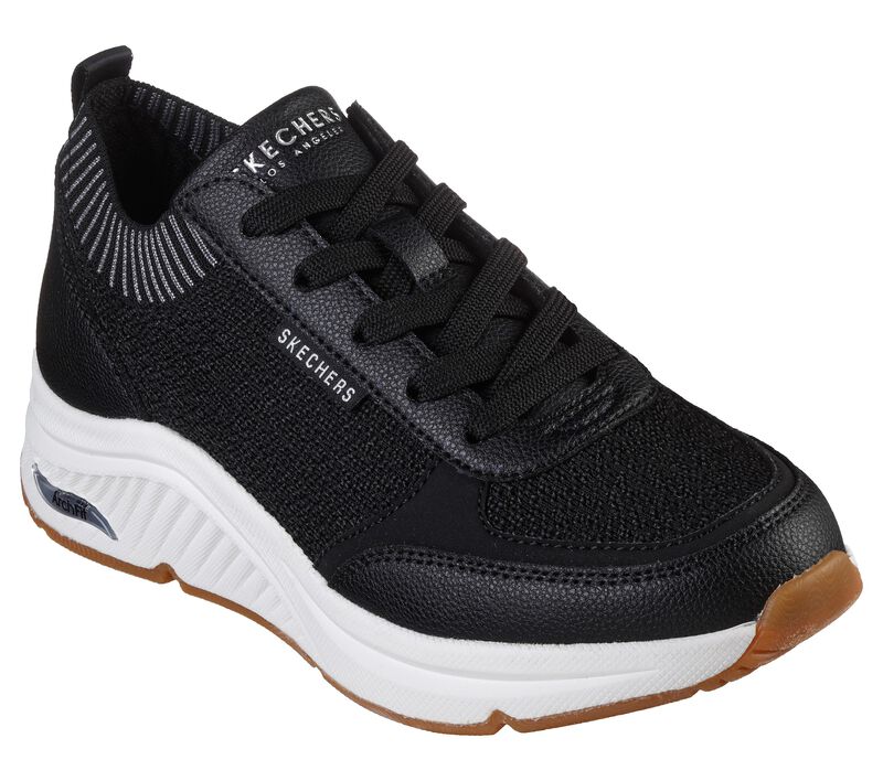 Dámské Šněrovací Boty Skechers Arch Fit: S-Miles - Walk On Černé | CZ.155565BLK