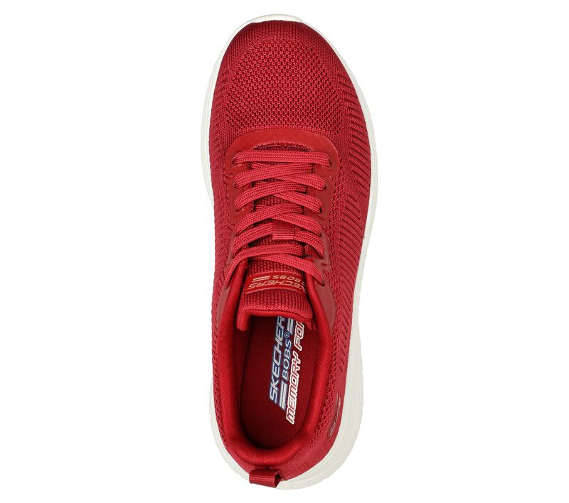 Dámské Šněrovací Boty Skechers BOBS Sportovní Squad Chaos - Face Off Červené | CZ.117209RED