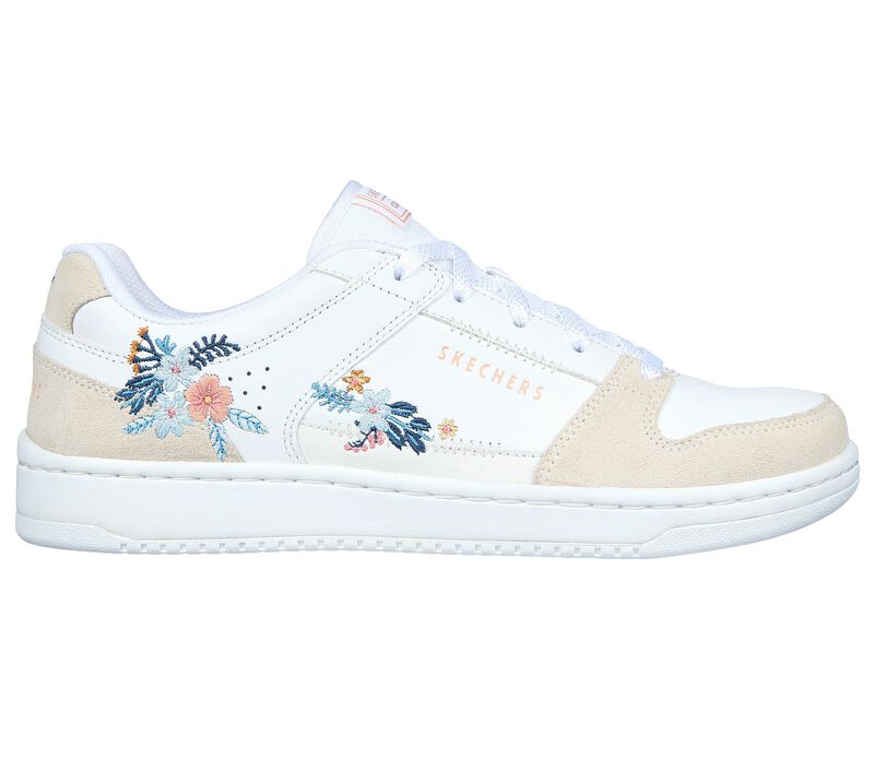 Dámské Šněrovací Boty Skechers Court Status - Flower Prize Bílé Viacfarebný | CZ.104356WMLT