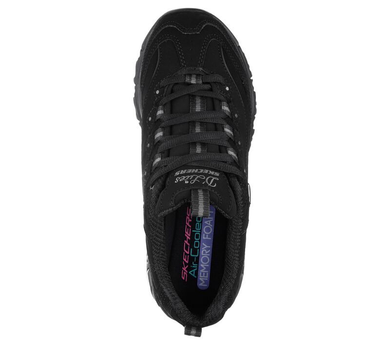 Dámské Šněrovací Boty Skechers D'Lites - Play On Černé | CZ.11949BBK