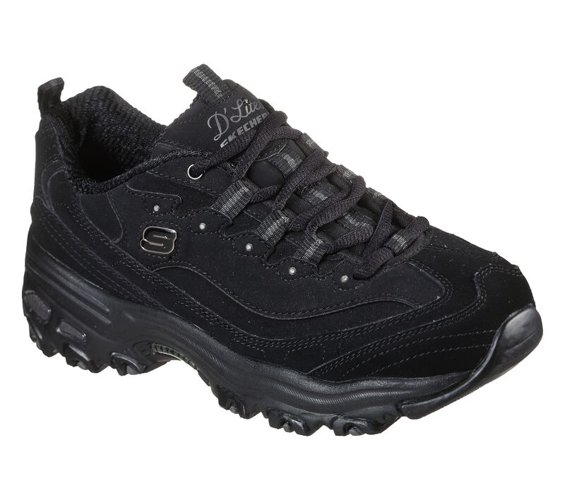 Dámské Šněrovací Boty Skechers D\'Lites - Play On Černé | CZ.11949BBK