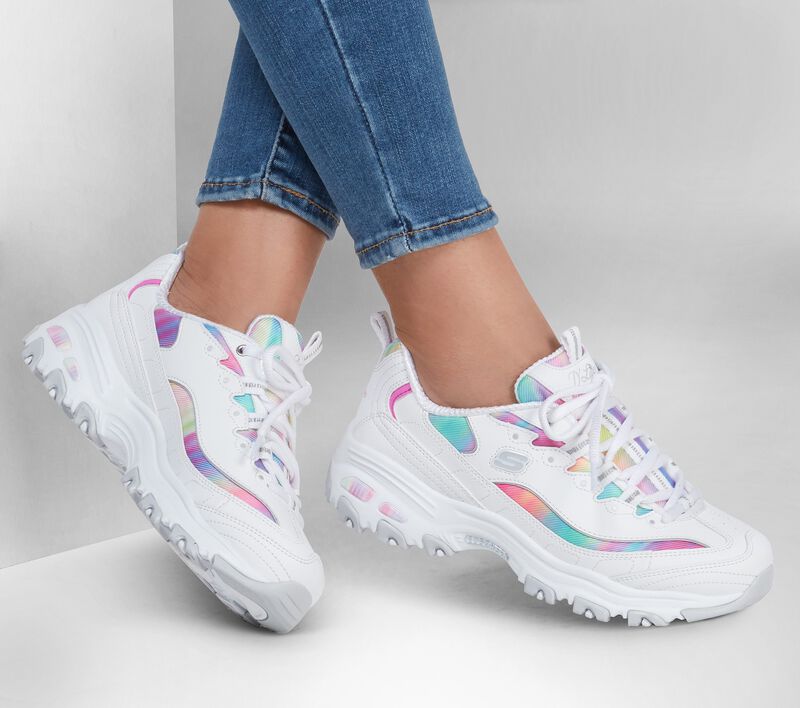 Dámské Šněrovací Boty Skechers D'Lites - Dreamy Sky Bílé Viacfarebný | CZ.149262WMLT