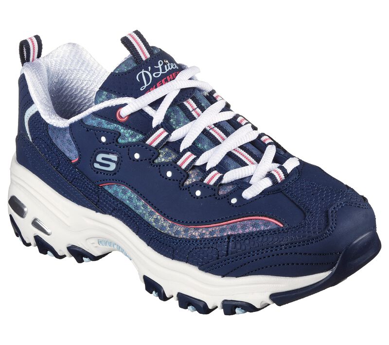 Dámské Šněrovací Boty Skechers D\'Lites - Glowing Path Tmavě Blankyt Viacfarebný | CZ.149268NVMT