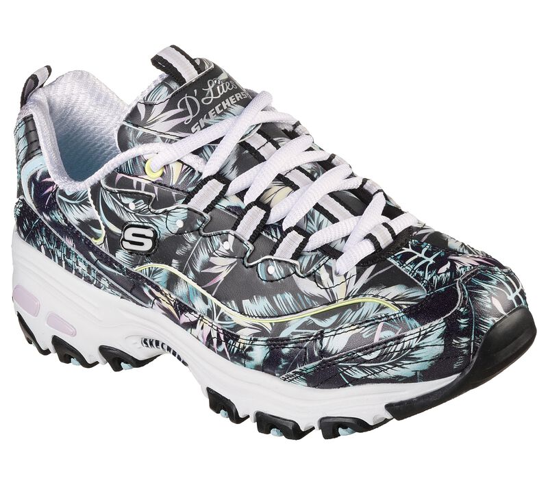 Dámské Šněrovací Boty Skechers D\'Lites - Botanical Oasis Černé Viacfarebný | CZ.149619BKMT