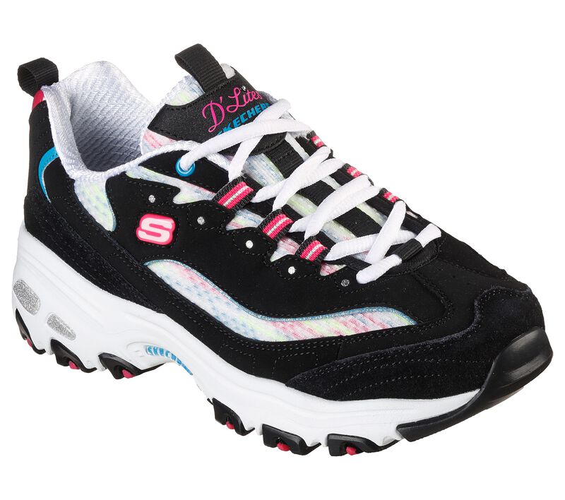 Dámské Šněrovací Boty Skechers D\'Lites - Sweet Moments Černé Viacfarebný | CZ.149788BKMT