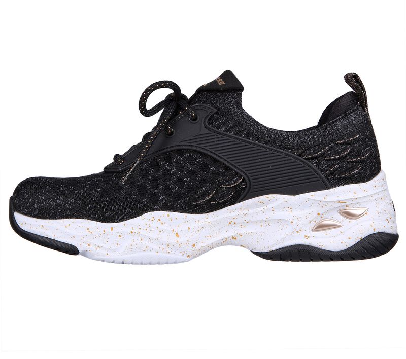 Dámské Šněrovací Boty Skechers D'Lites 4.0 - True Glory Černé Zlaté | CZ.149561BKGD