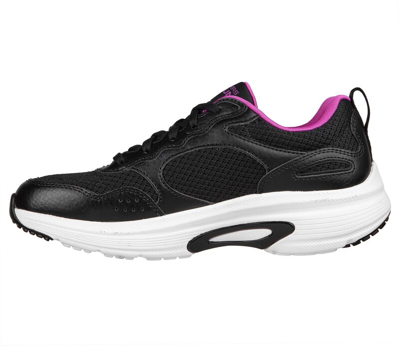 Dámské Šněrovací Boty Skechers GO RUN Arch Fit - Easy Silniční Černé Fialové | CZ.128952BKPR