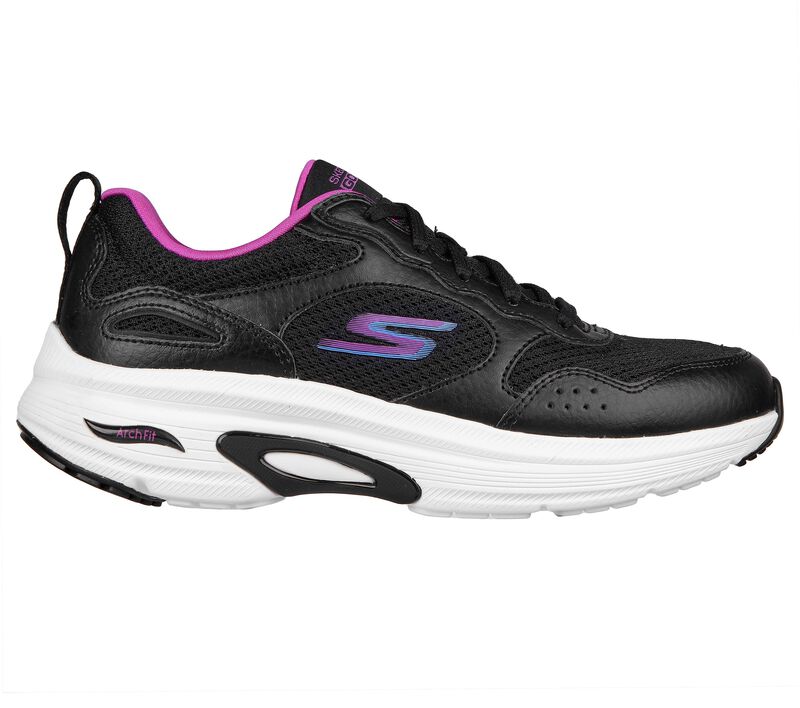 Dámské Šněrovací Boty Skechers GO RUN Arch Fit - Easy Silniční Černé Fialové | CZ.128952BKPR