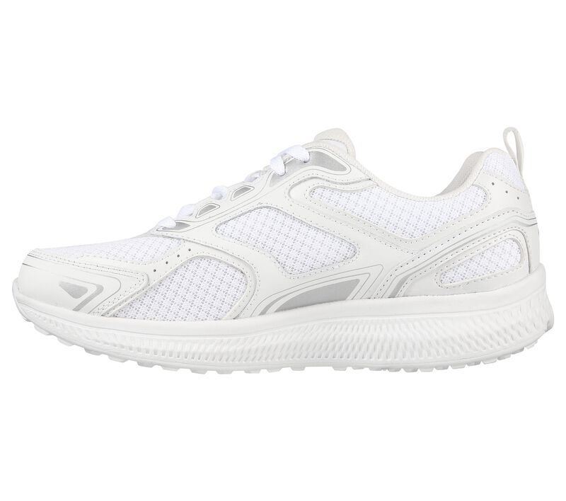 Dámské Šněrovací Boty Skechers GO RUN Consistent Bílé Stříbrné | CZ.128075WSL