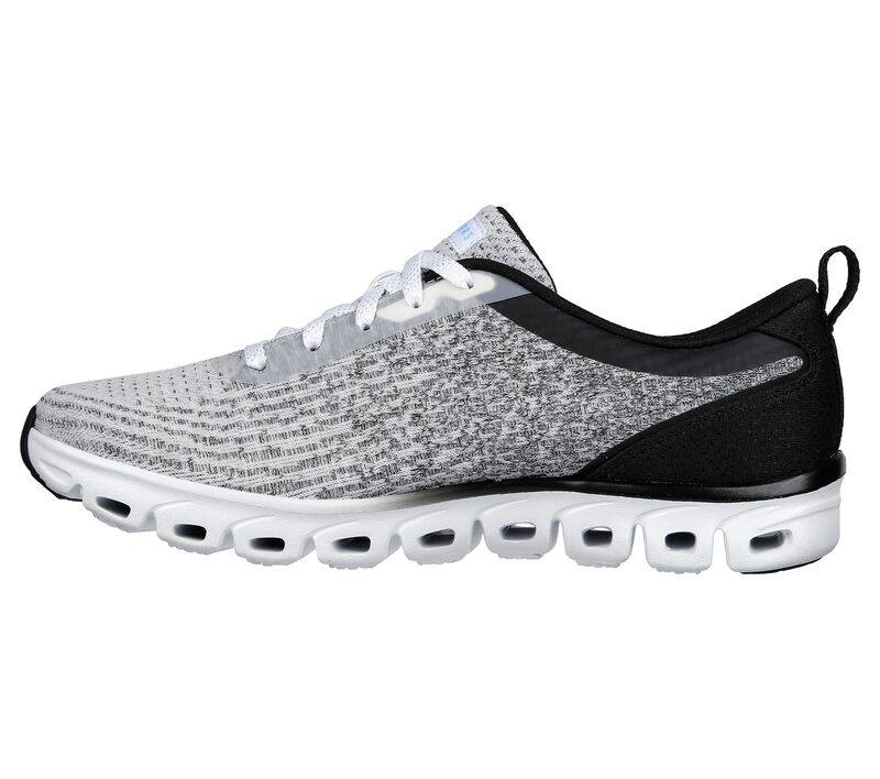 Dámské Šněrovací Boty Skechers Glide-Step Sportovní - Head Start Bílé Černé | CZ.104325WBK