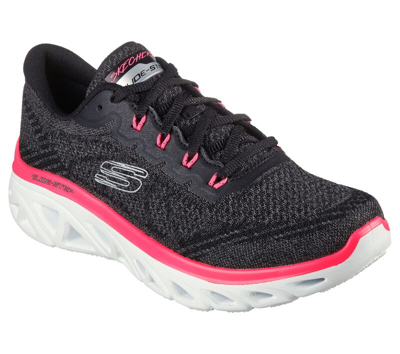 Dámské Šněrovací Boty Skechers Glide-Step Sportovní - Just For You Černé Růžové | CZ.149943BKNP