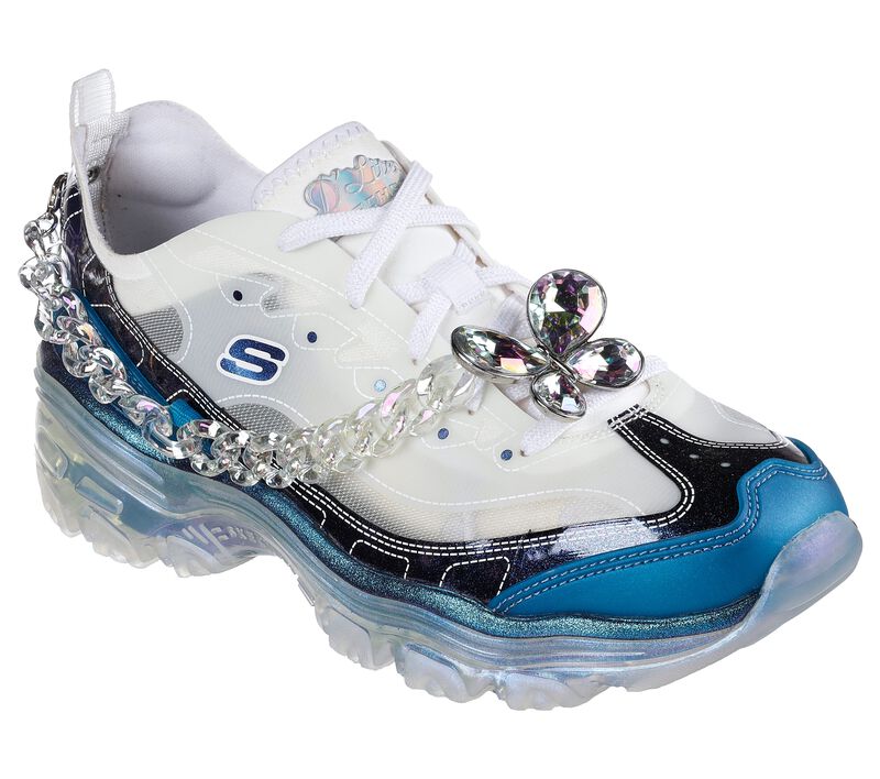 Dámské Šněrovací Boty Skechers Premium Heritage: D\'Lites Crystal - Floating Lady Bílé Blankyt | CZ.149745WBL